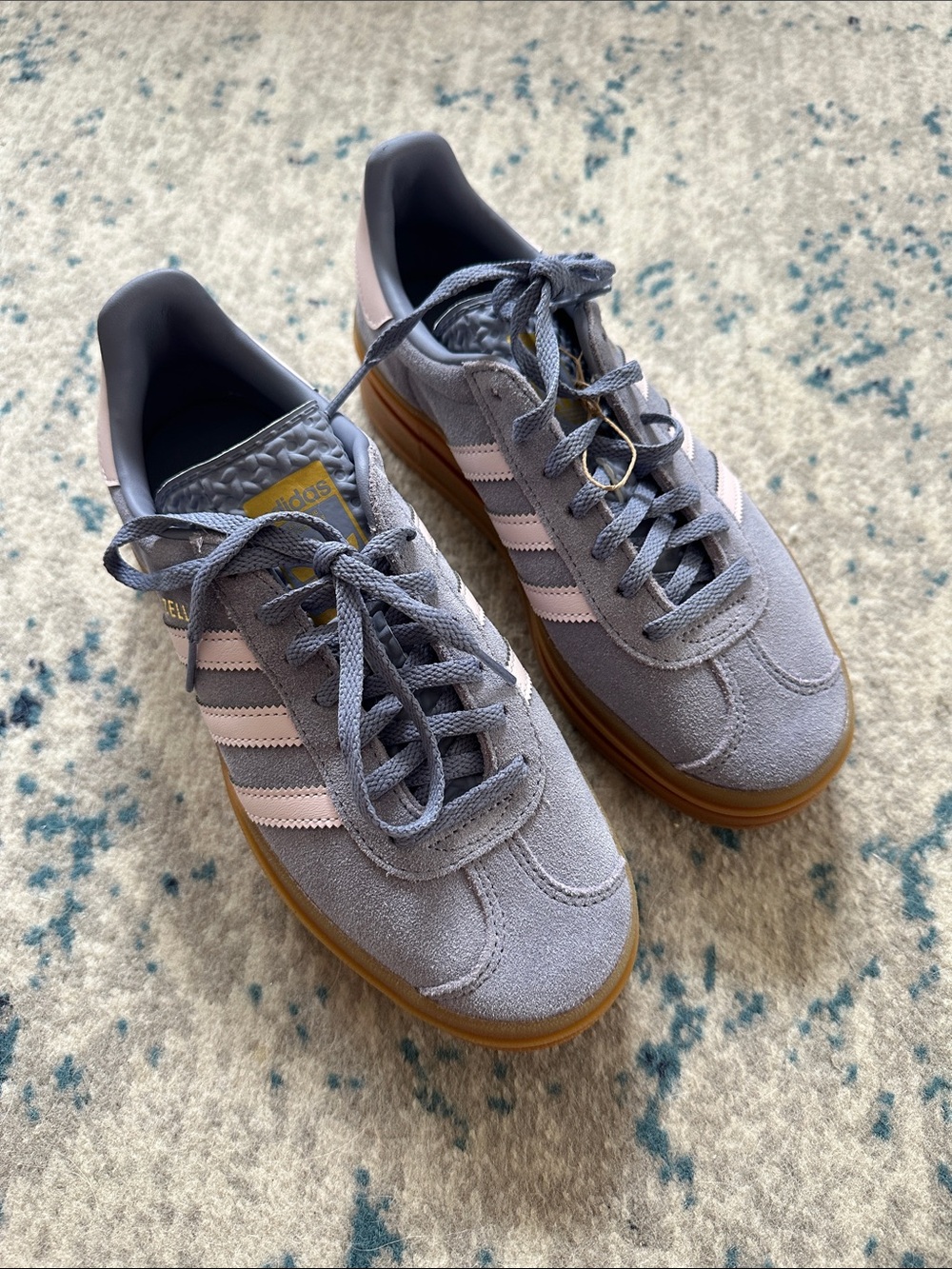 adidas Gazelle Bold Women's Suede Sneaker - Pink & White 5.5 fits more like 8